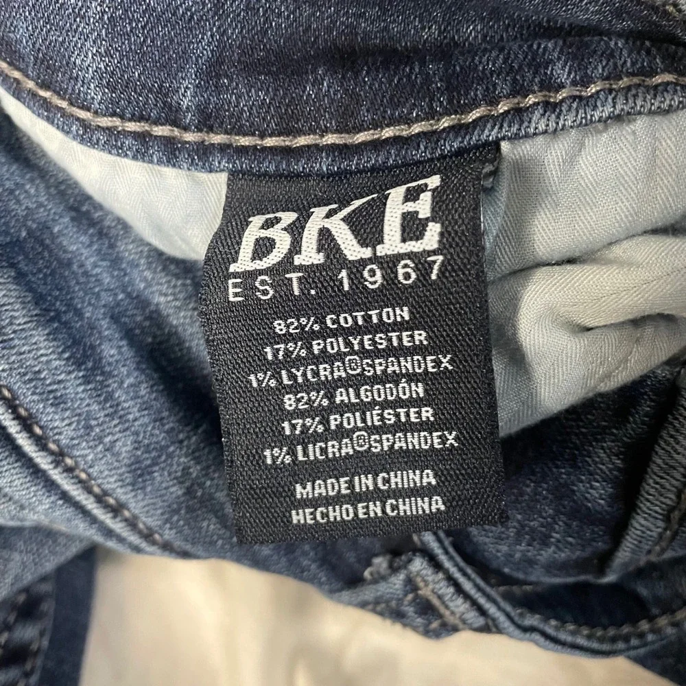 BKE Jake Straight Jeans Mens 32x34 Dark Wash Stretch Denim Blue Casual Americana